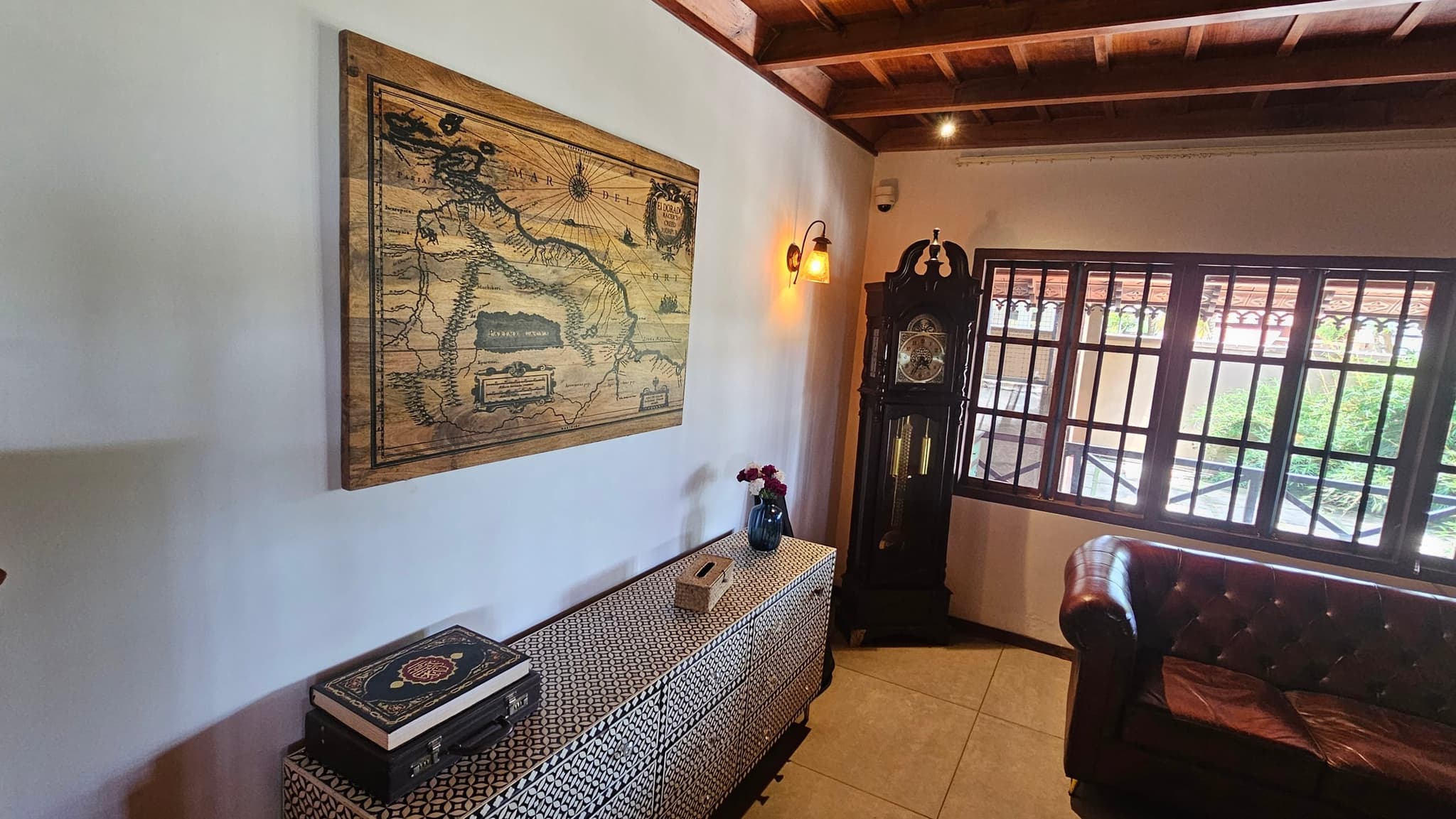 Bone Inlay Credenza & Maritime Cartography